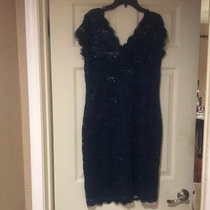 Navy blue lace dress